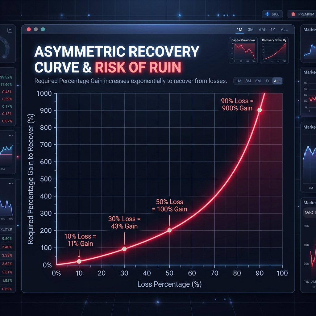 Visual representation of the 200 EMA acting as a dynamic support wall protecting a stop-loss