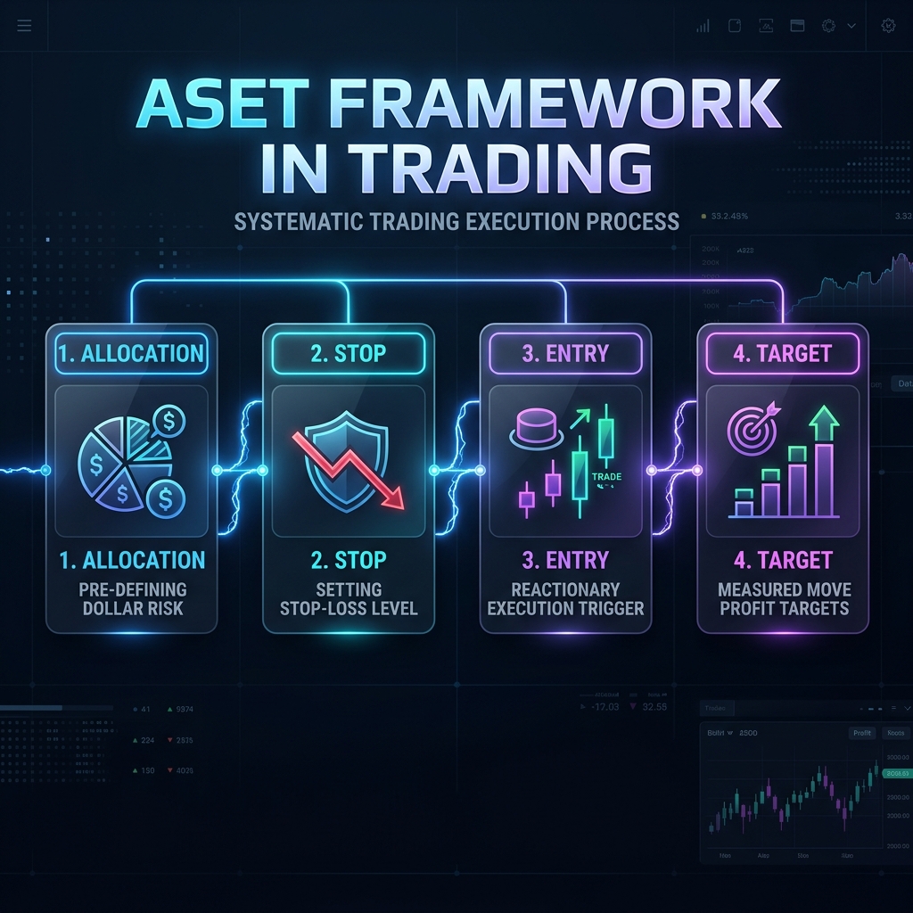 ASET Protocol Flowchart detailing Allocation, Stop, Entry, and Target steps
